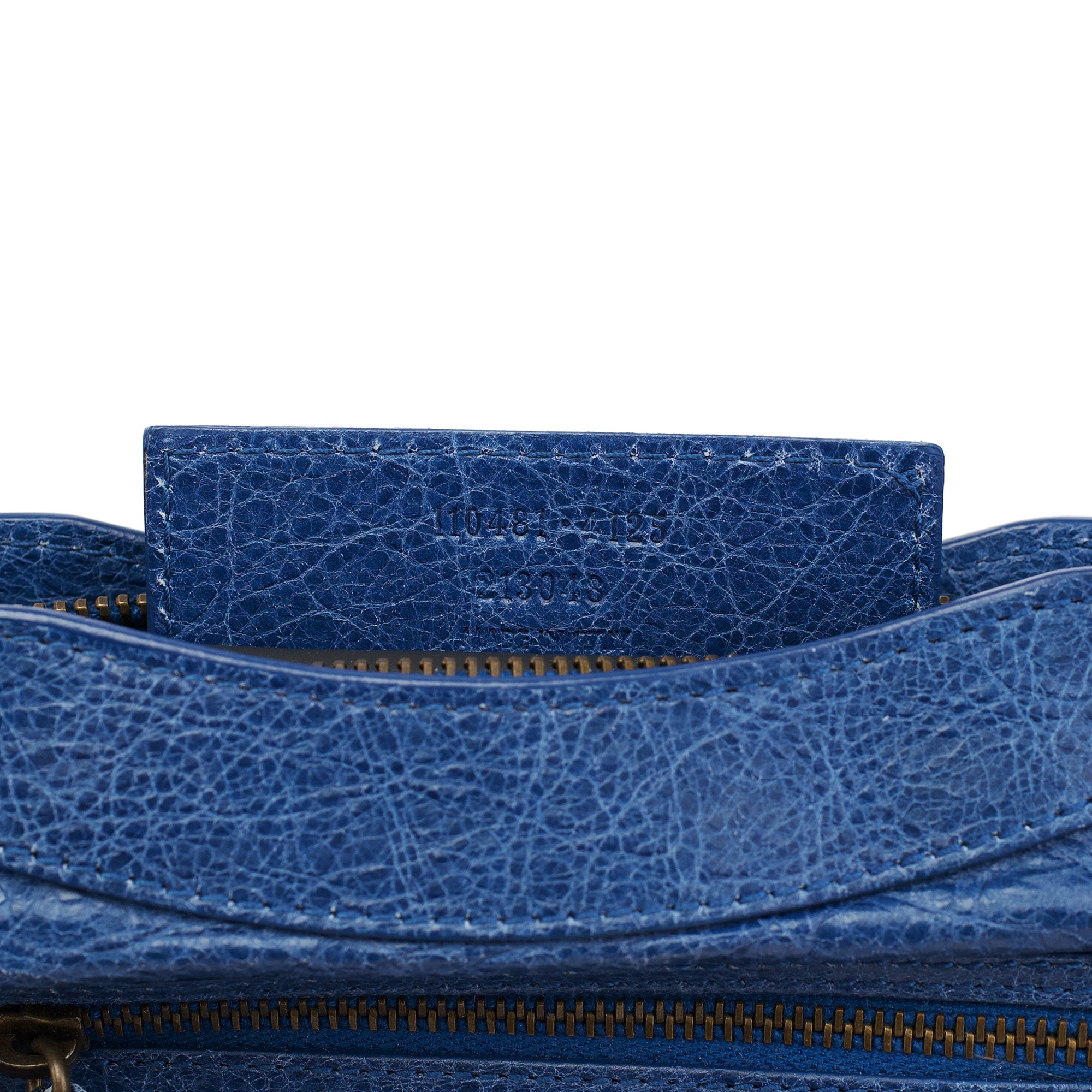 Navy Leather City Clutch Bag