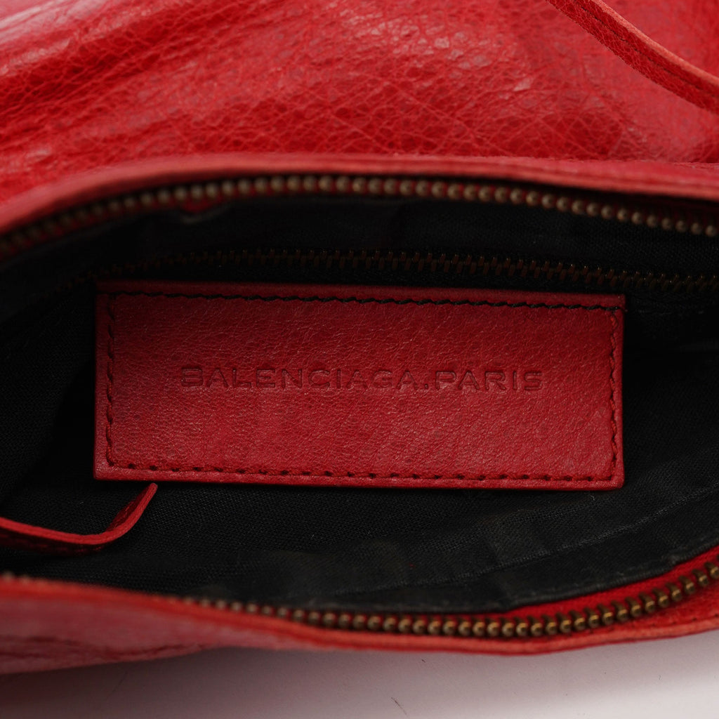 Red Leather City Crossbody Bag
