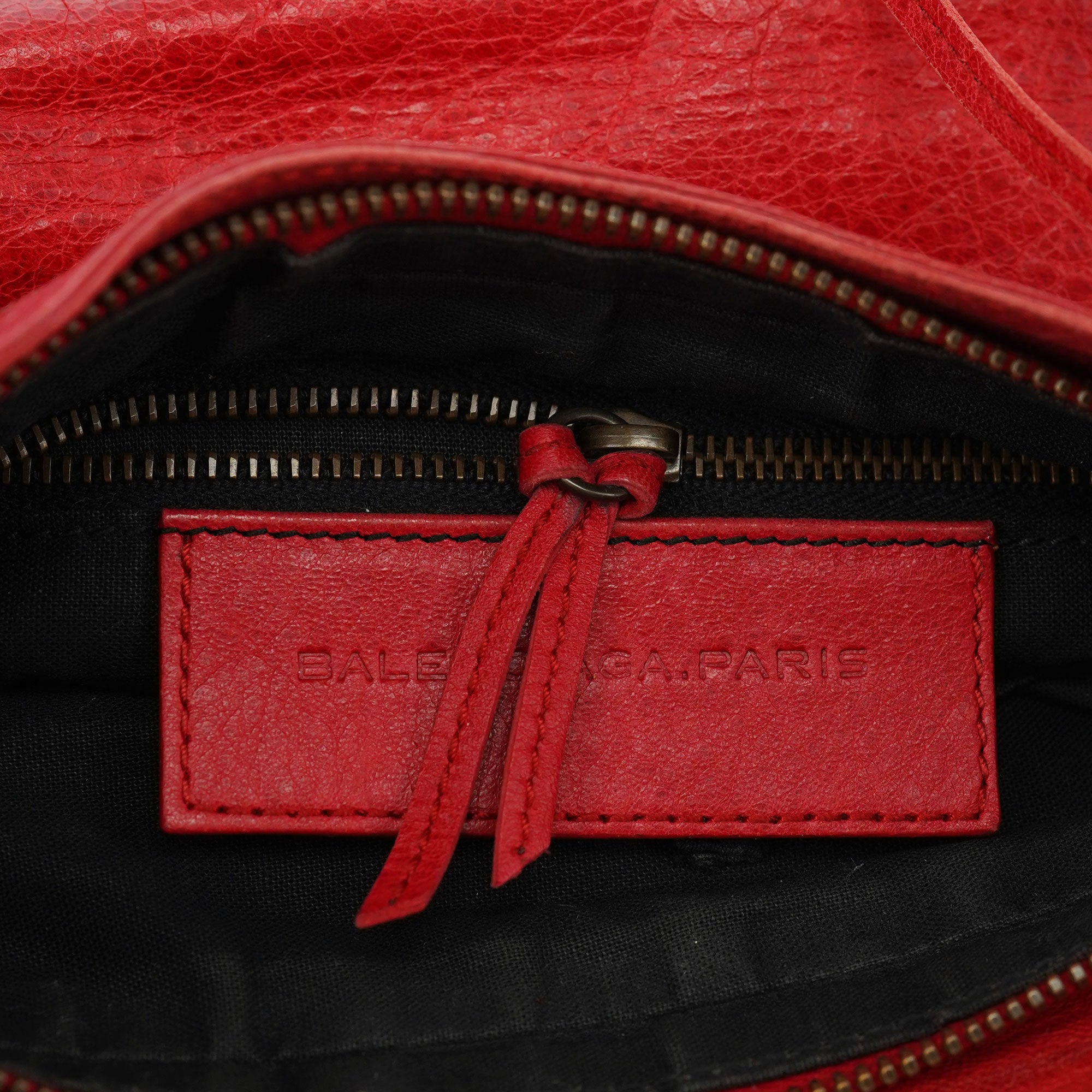 Red Leather City Crossbody Bag