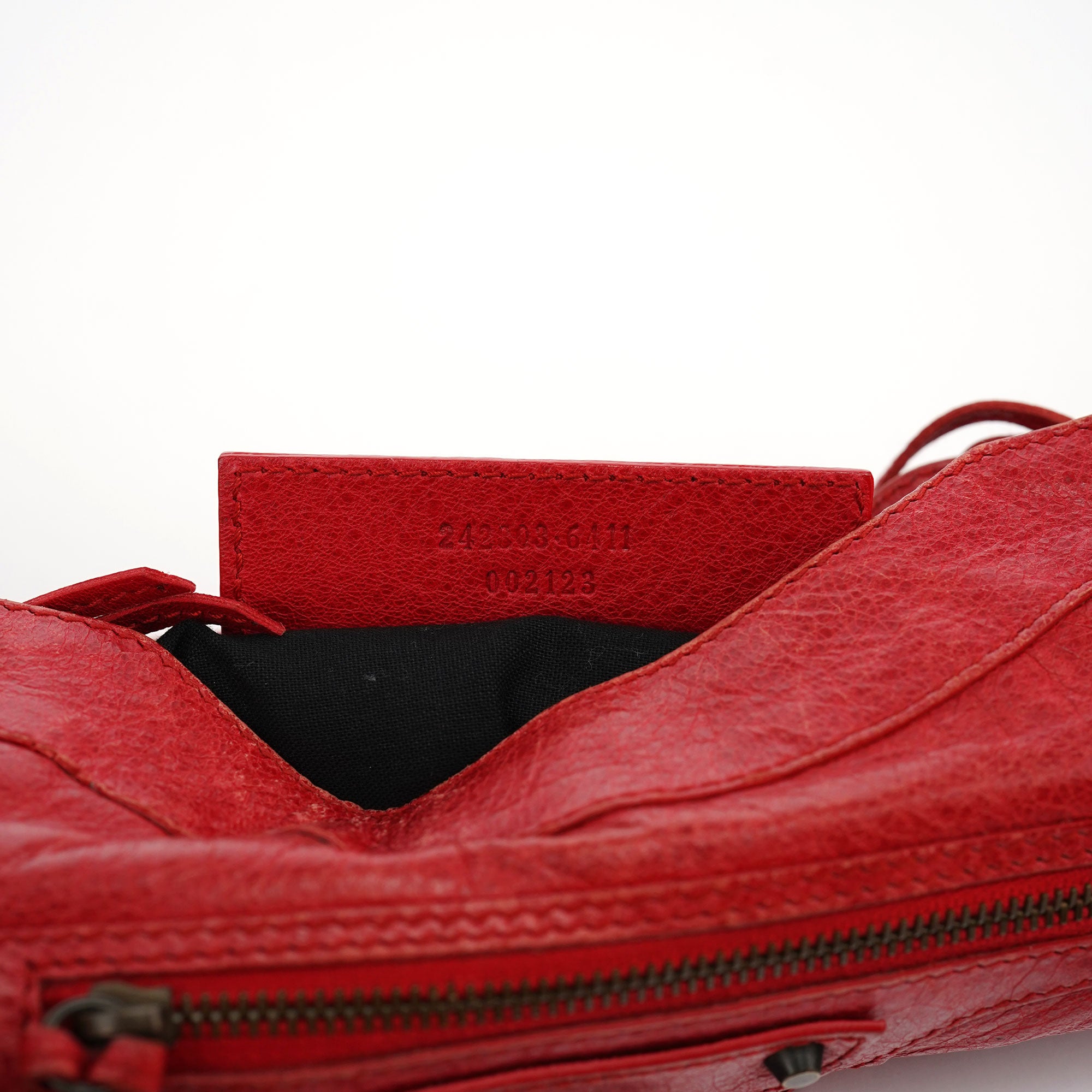 Red Leather City Crossbody Bag