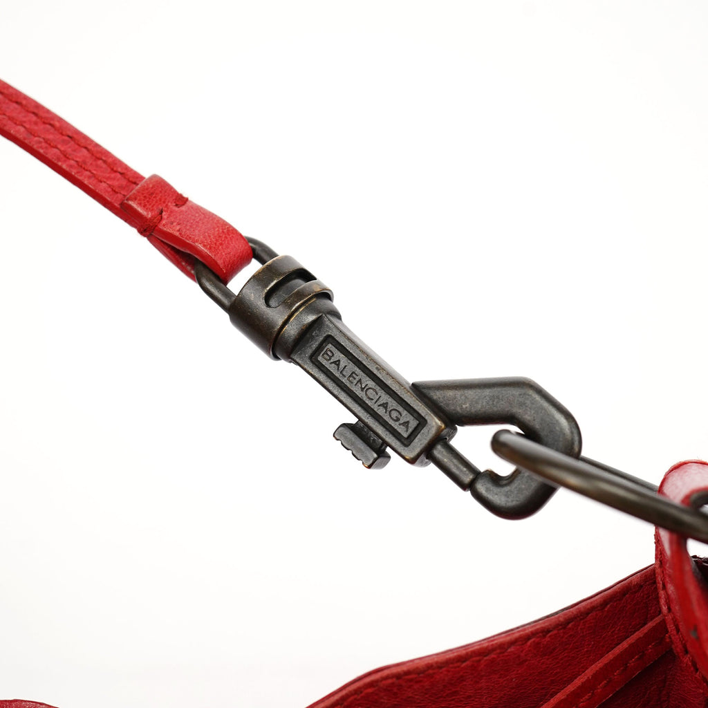 Red Leather City Crossbody Bag