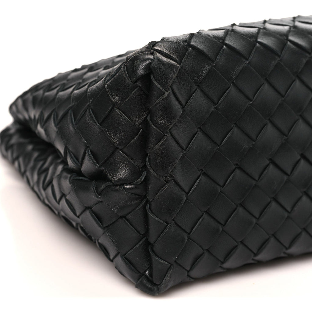 Nappa Intrecciato Medium Andiamo Shoulder Bag Black