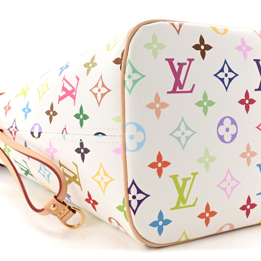 LV X TM Monogram Multicolor Neverfull MM White
