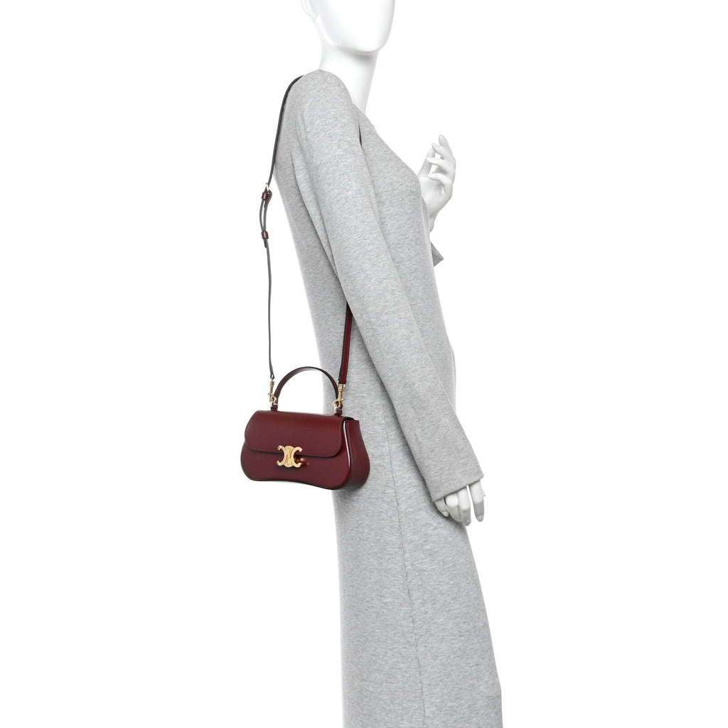 Shiny Calfskin Teen Lola Bag Light Burgundy