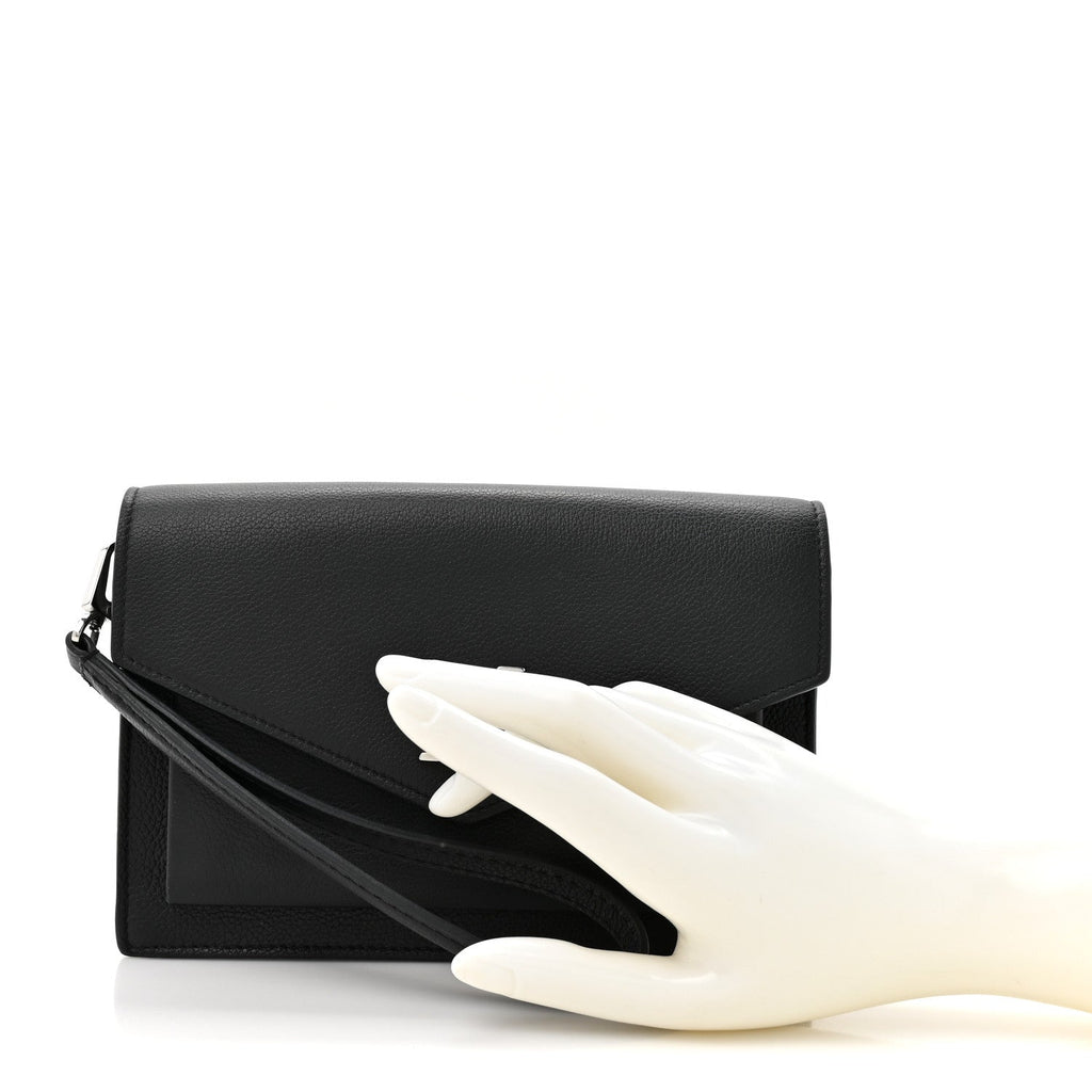 Soft Calfskin My Lockme Chain Pochette Black