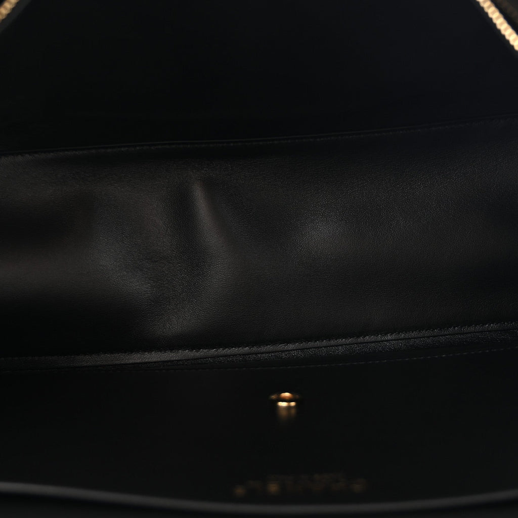 Suede Calfskin Small Souplissimo Maxi Flap Black