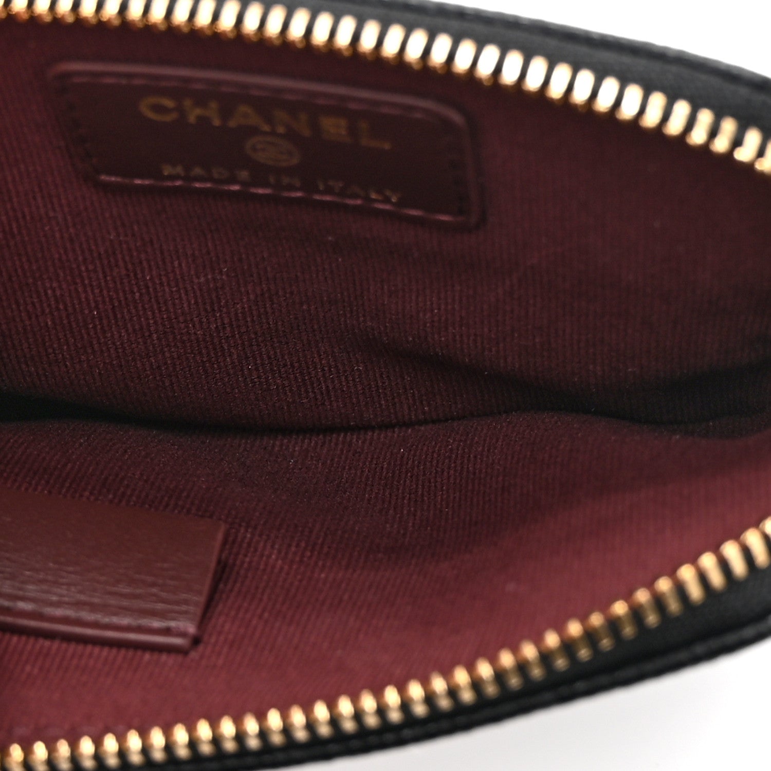 Caviar Quilted Zip Card Holder Wallet Black