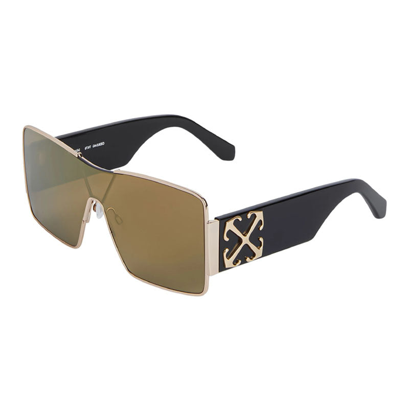 Off-White Sunglasses Shield Full Rim, Silver Frame and Dark Grey Lens OERI14GASPEN7207