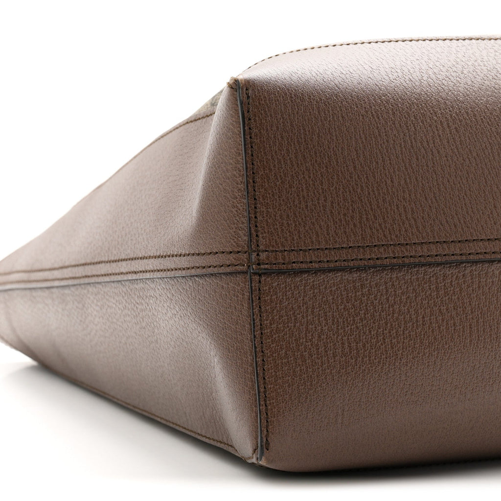 Gg Supreme Monogram Web Ophidia Tote Brown