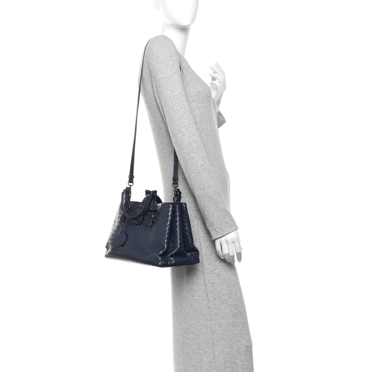 Light Calf Intrecciato Small Roma Tote  Light Tourmaline