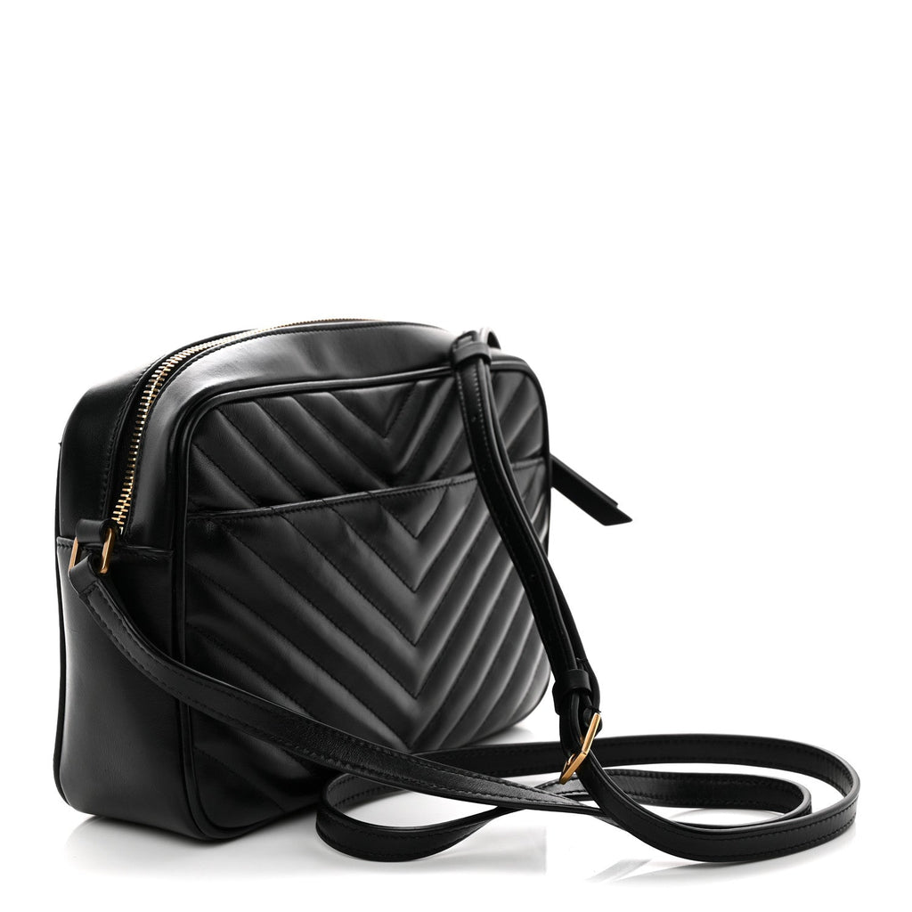 Calfskin Matelasse Monogram Lou Camera Bag Black