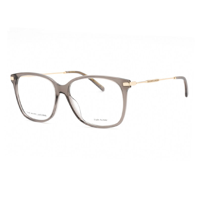 Marc Jacobs Eyeglasses Square Full Rim, Shiny Grey/Gold Frame and Clear Demo Lenses Lens MARC5620KB700