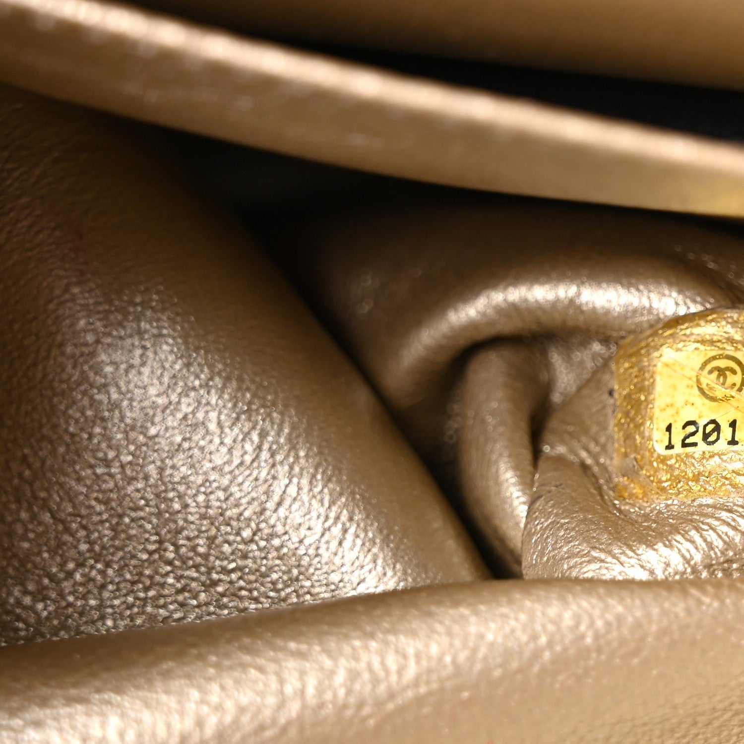 Metallic Aged Calfskin Quilted 2.55 Reissue 227 Flap Gold