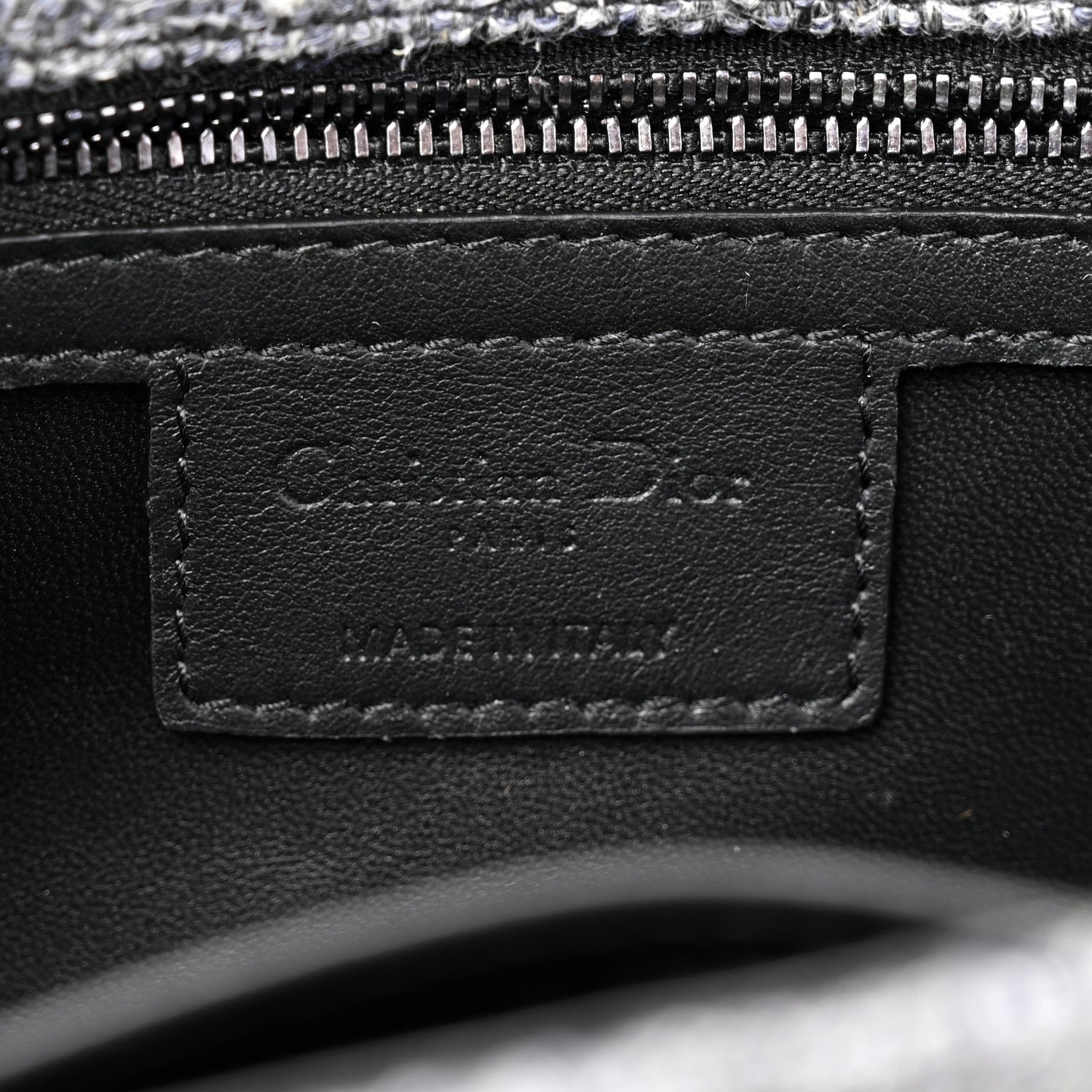 Tweed Macrocannage Medium Caro Bag Black