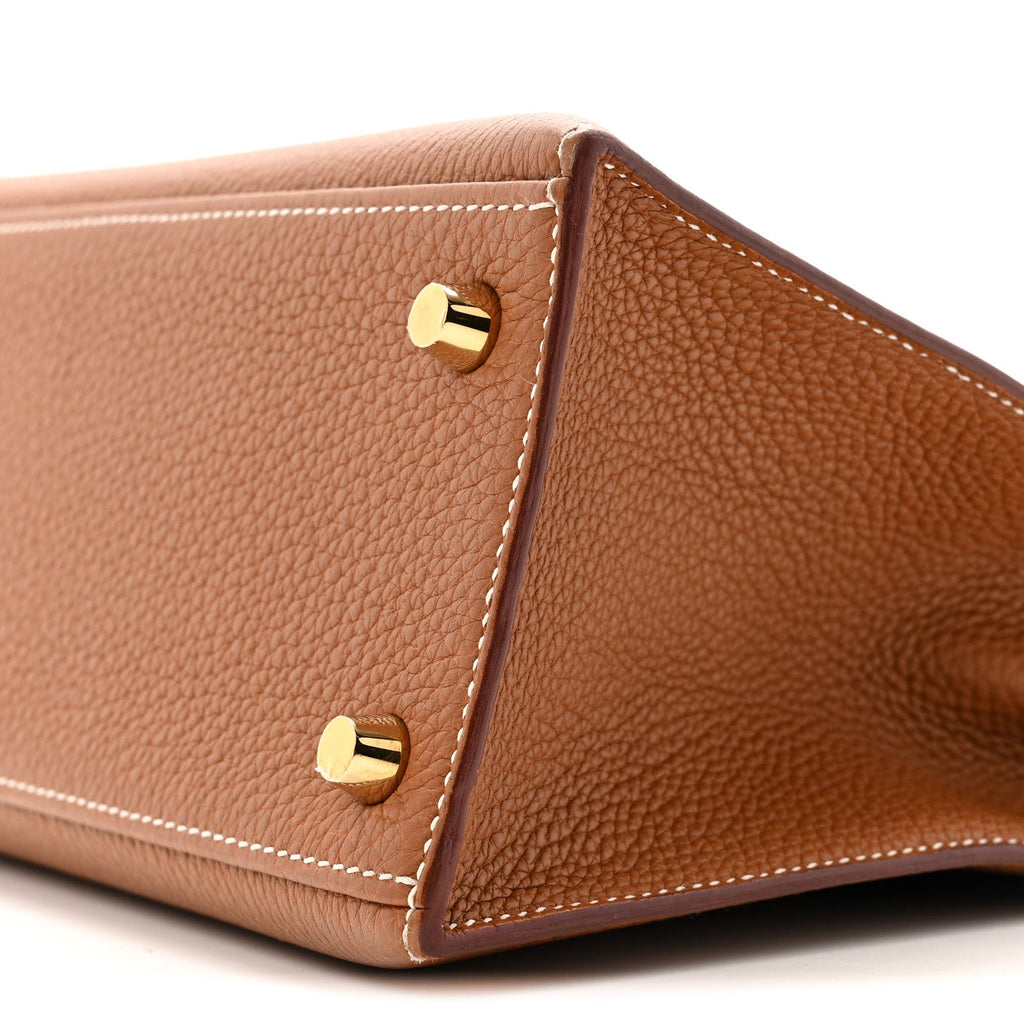 Togo Horseshoe Kelly Sellier 25 Gold Capucine
