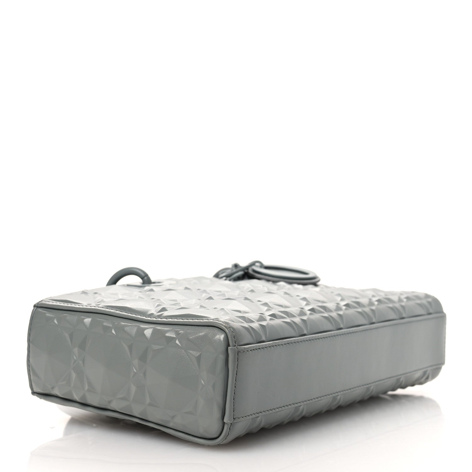 Calfskin Cannage Diamond Medium Lady D-Joy Grey