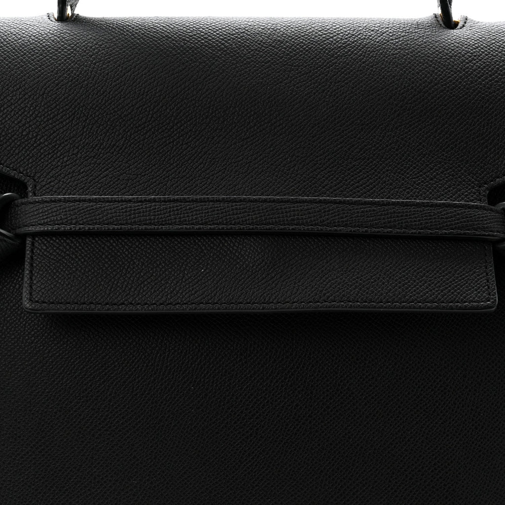 Grained Calfskin Mini Belt Bag Black