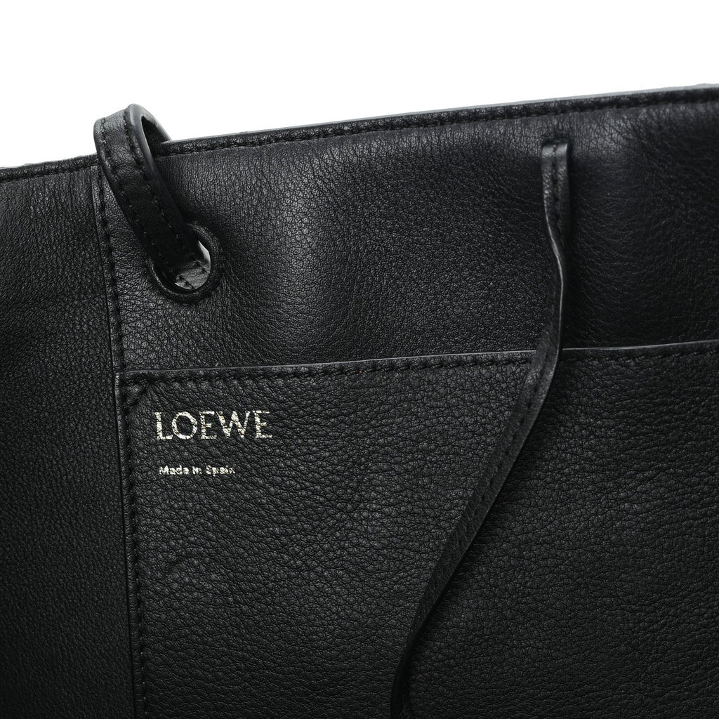 Jacquard Anagram Calfskin East West Tote Beige Black