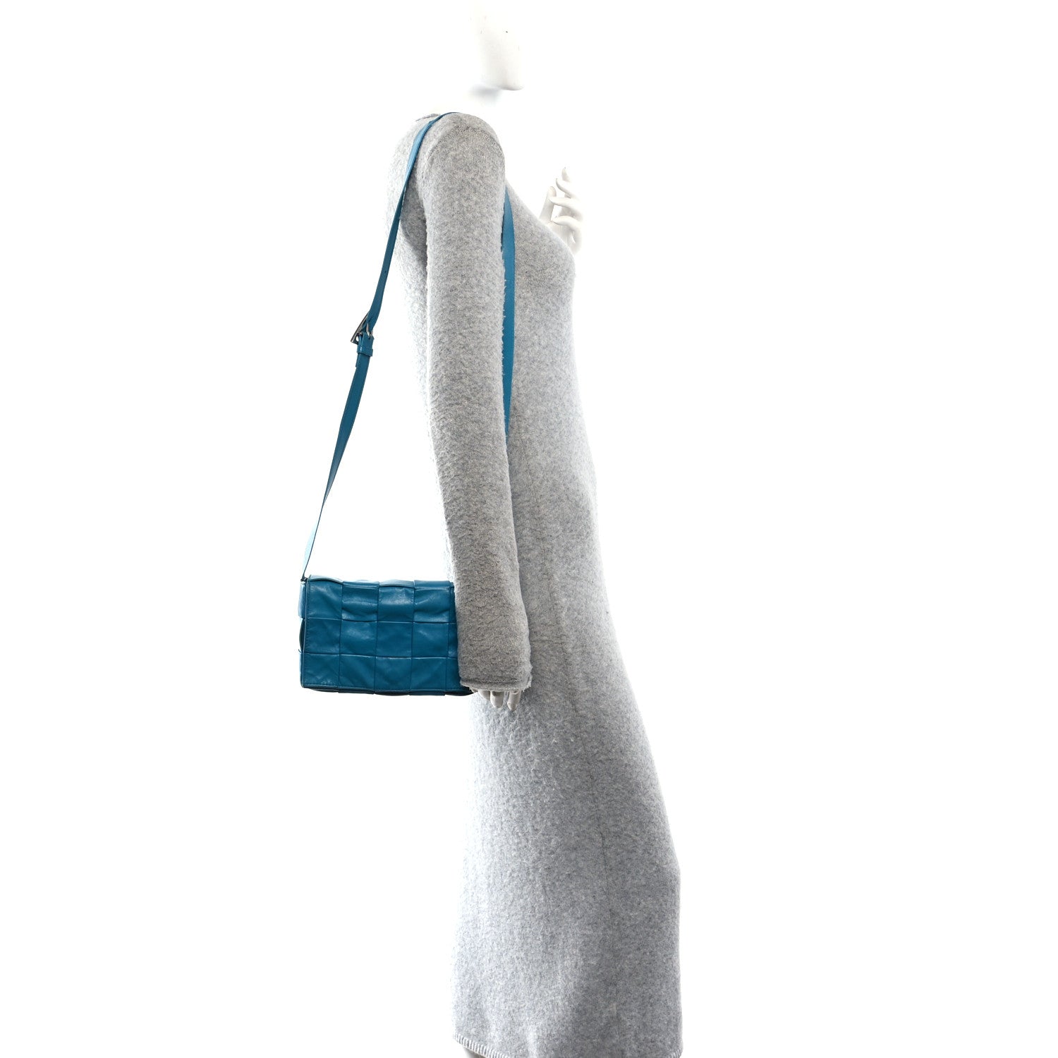 Paper Calfskin Maxi Intreccio Cassette Crossbody Bag Blaster