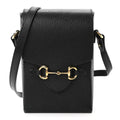 Dollar Calfskin Vertical Horsebit 1955 Crossbody Bag Black
