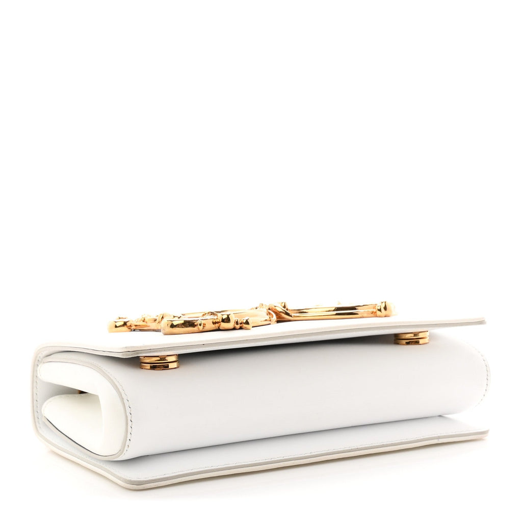 Calfskin DG Girls Phone Shoulder Bag White
