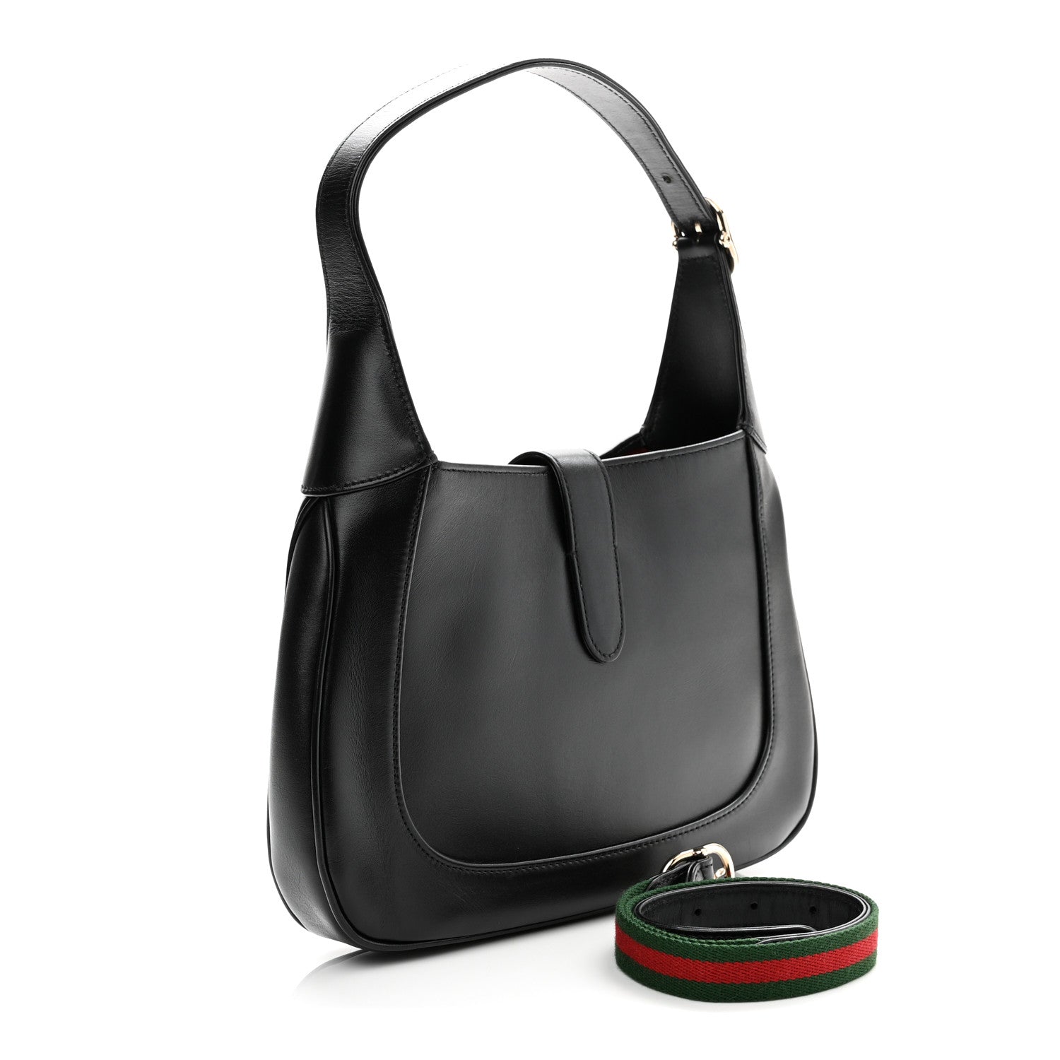 Calfskin Small Jackie Shoulder Bag Black
