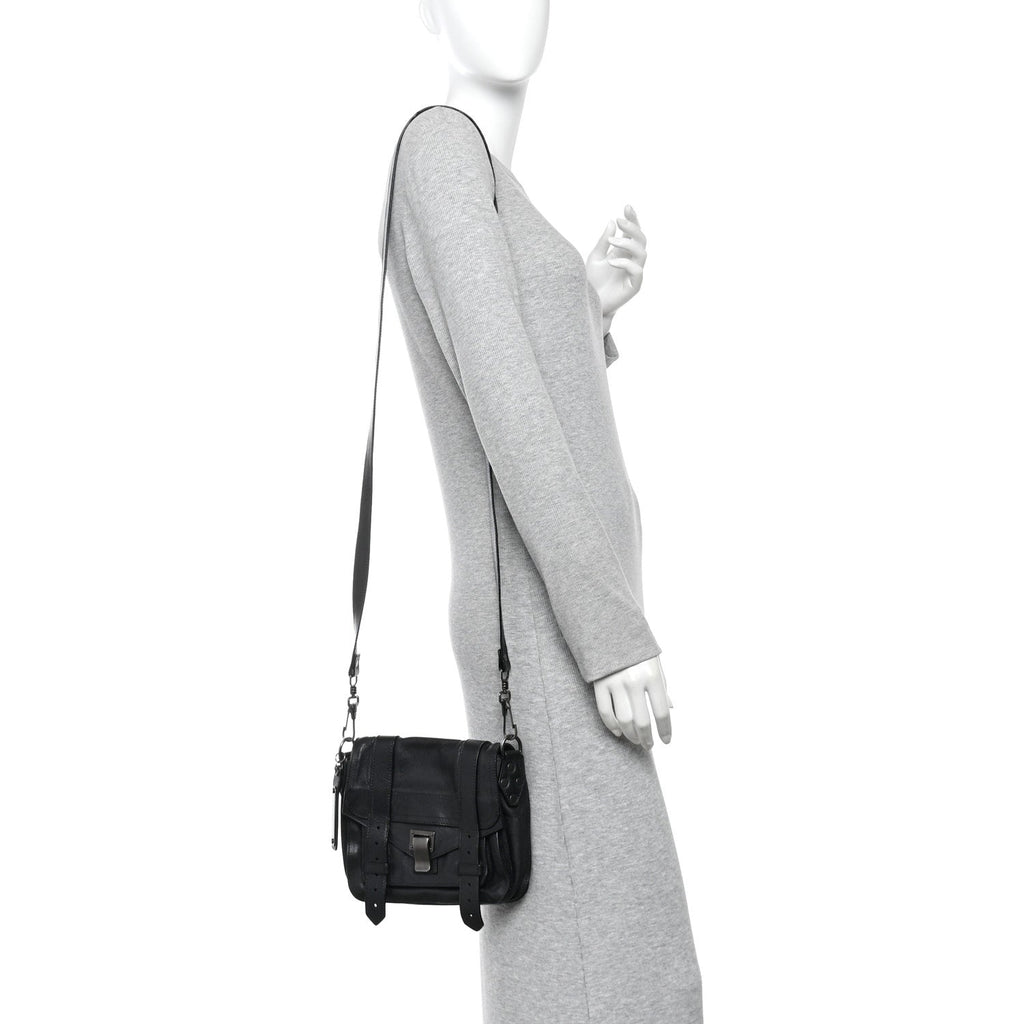 Lambskin PS1 Pouch Messenger Black