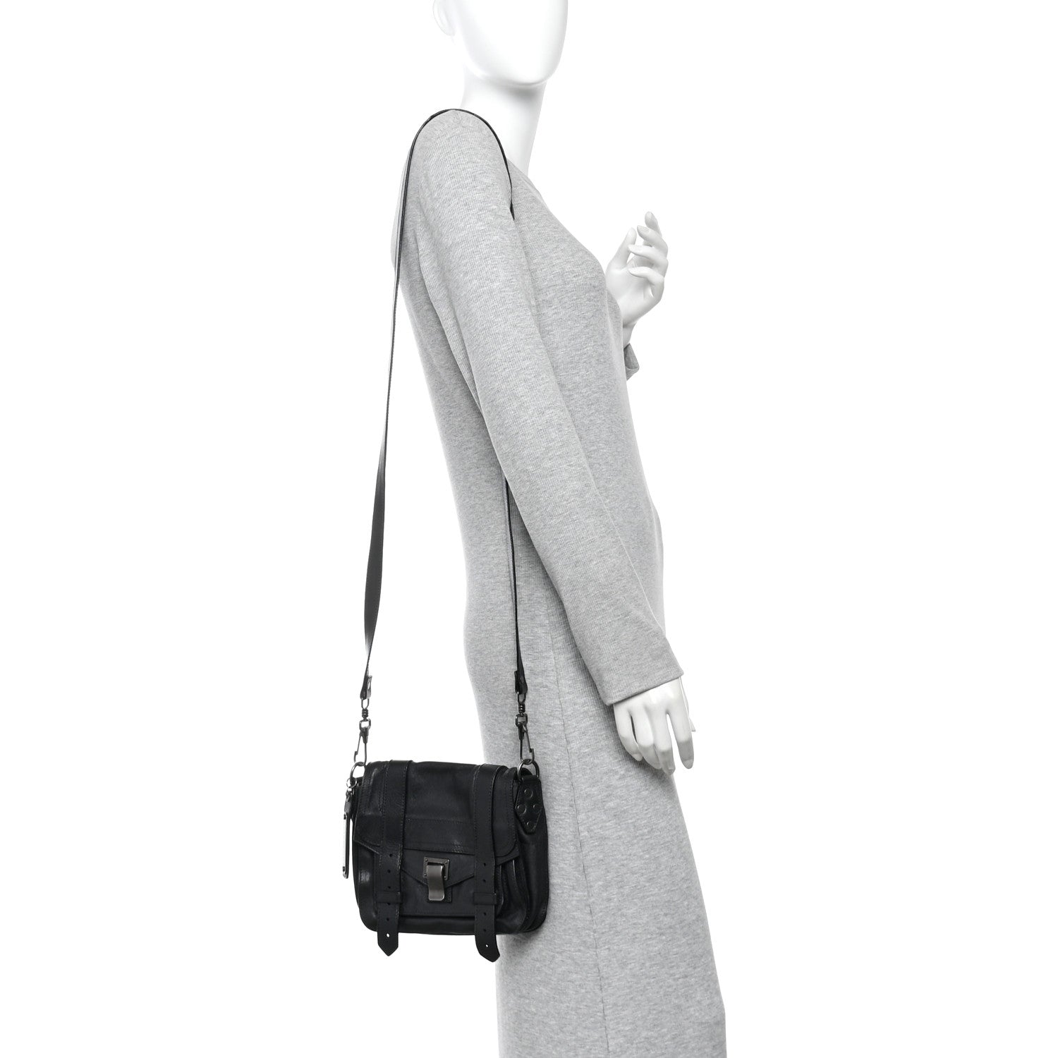 Lambskin PS1 Pouch Messenger Black