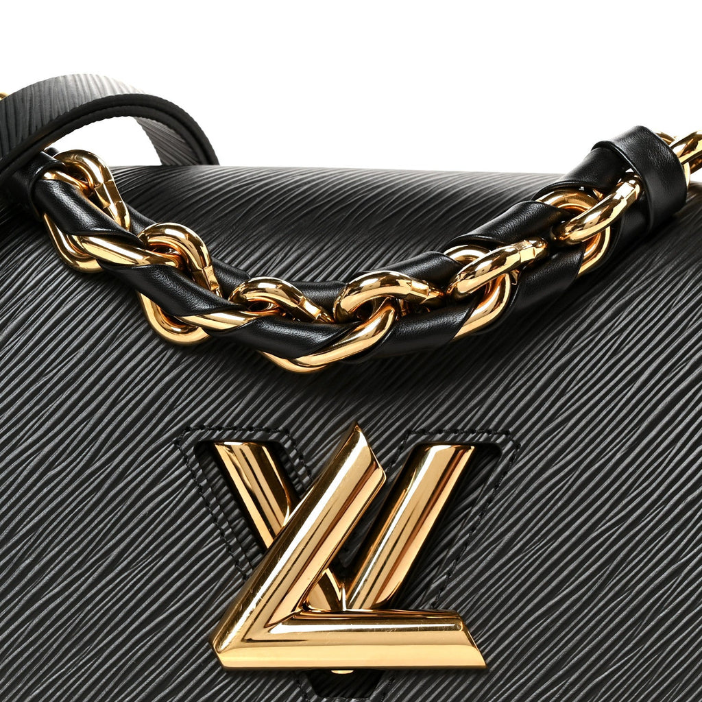 Epi Twist Braided Strap Shoulder Bag MM Black