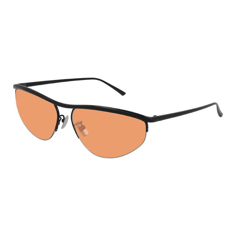 Bottega Veneta Sunglasses Cat Eye Semi Rim, Brown Frame and Bronze Lens BV1091S003
