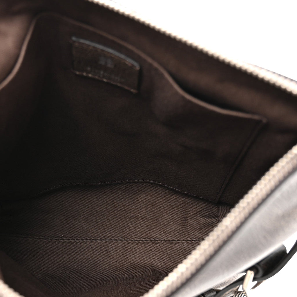Lambskin Crackled Vintage Calfskin Small Voyou Crossbody Bag Brown