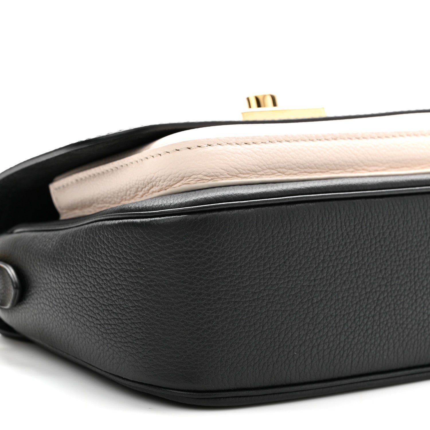 Grained Calfskin Lockme Tender Black