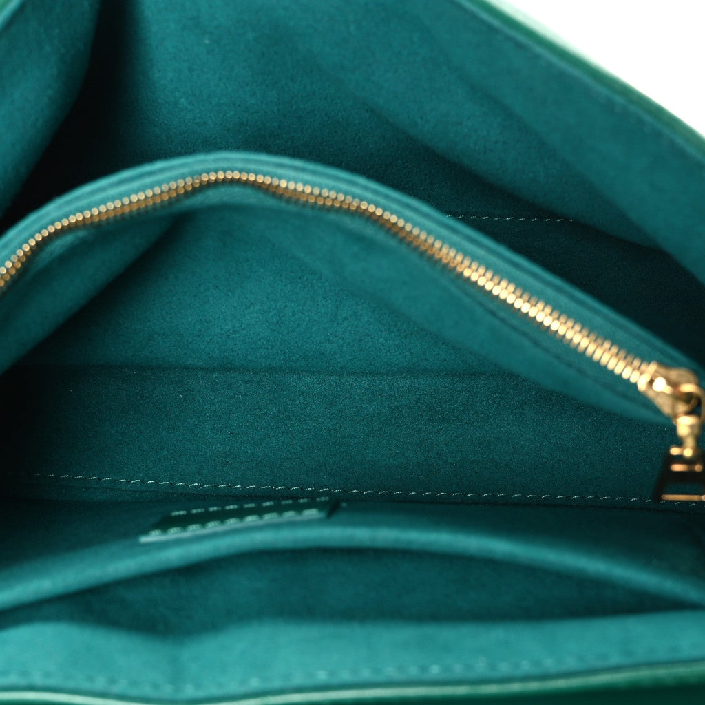 Calfskin New Wave Chain Bag MM NM Emerald