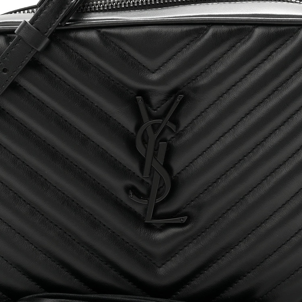 Calfskin Matelasse Monogram Monochrome Lou Camera Bag Black