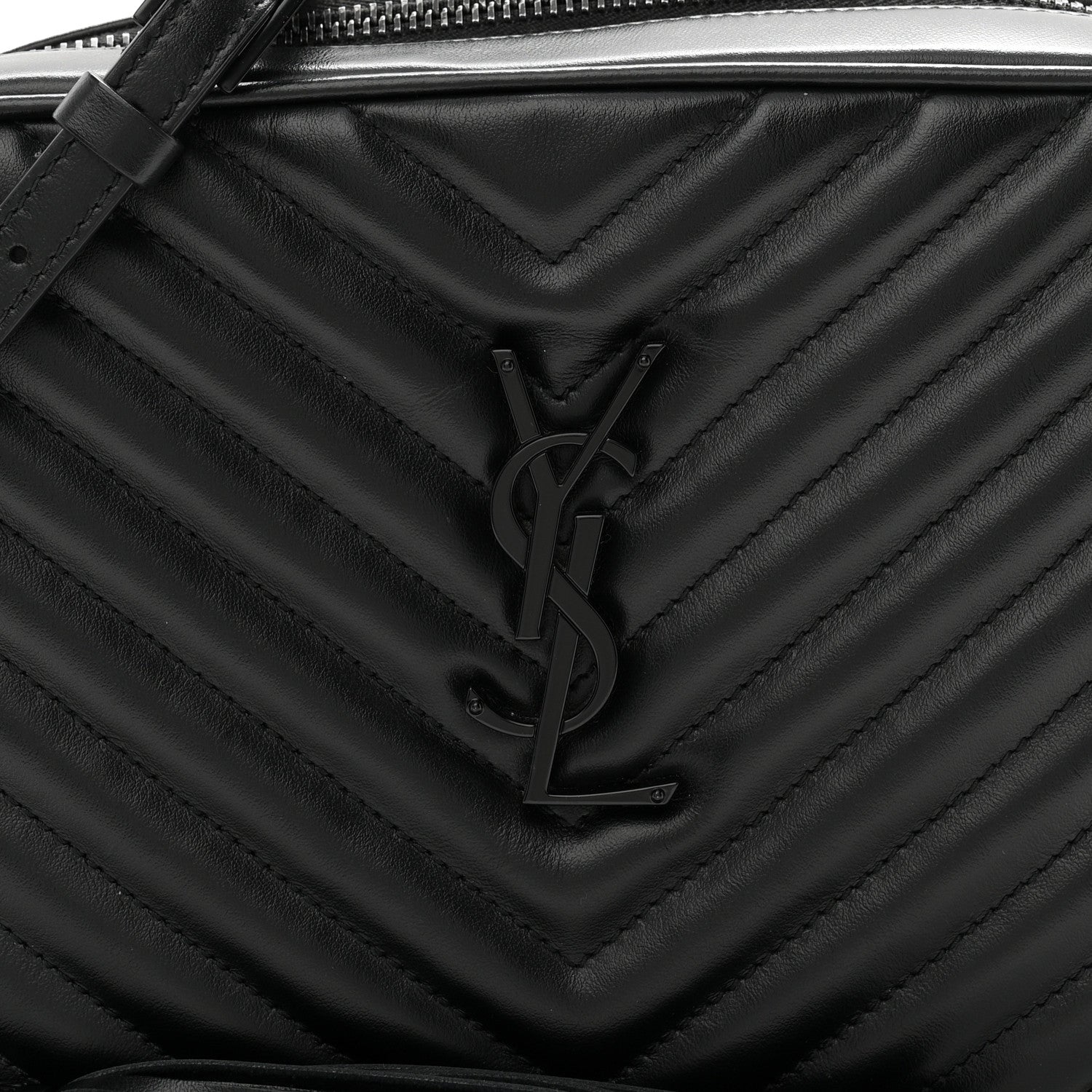 Calfskin Matelasse Monogram Monochrome Lou Camera Bag Black