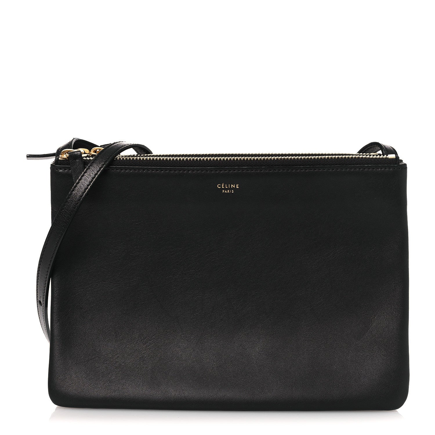 Lambskin Large Trio Crossbody Bag Black