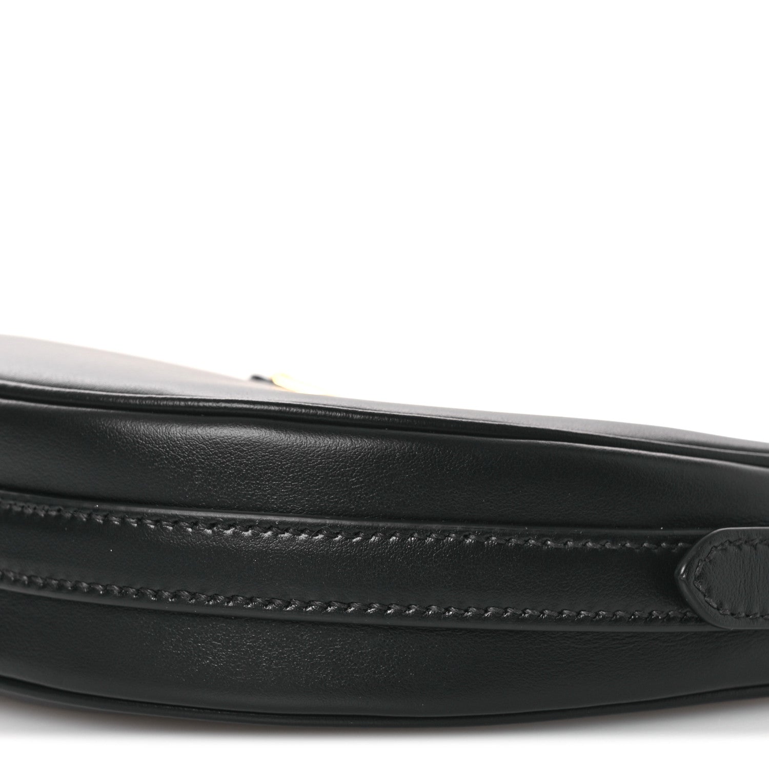 Soft Calfskin Mini Arque Shoulder Bag Black