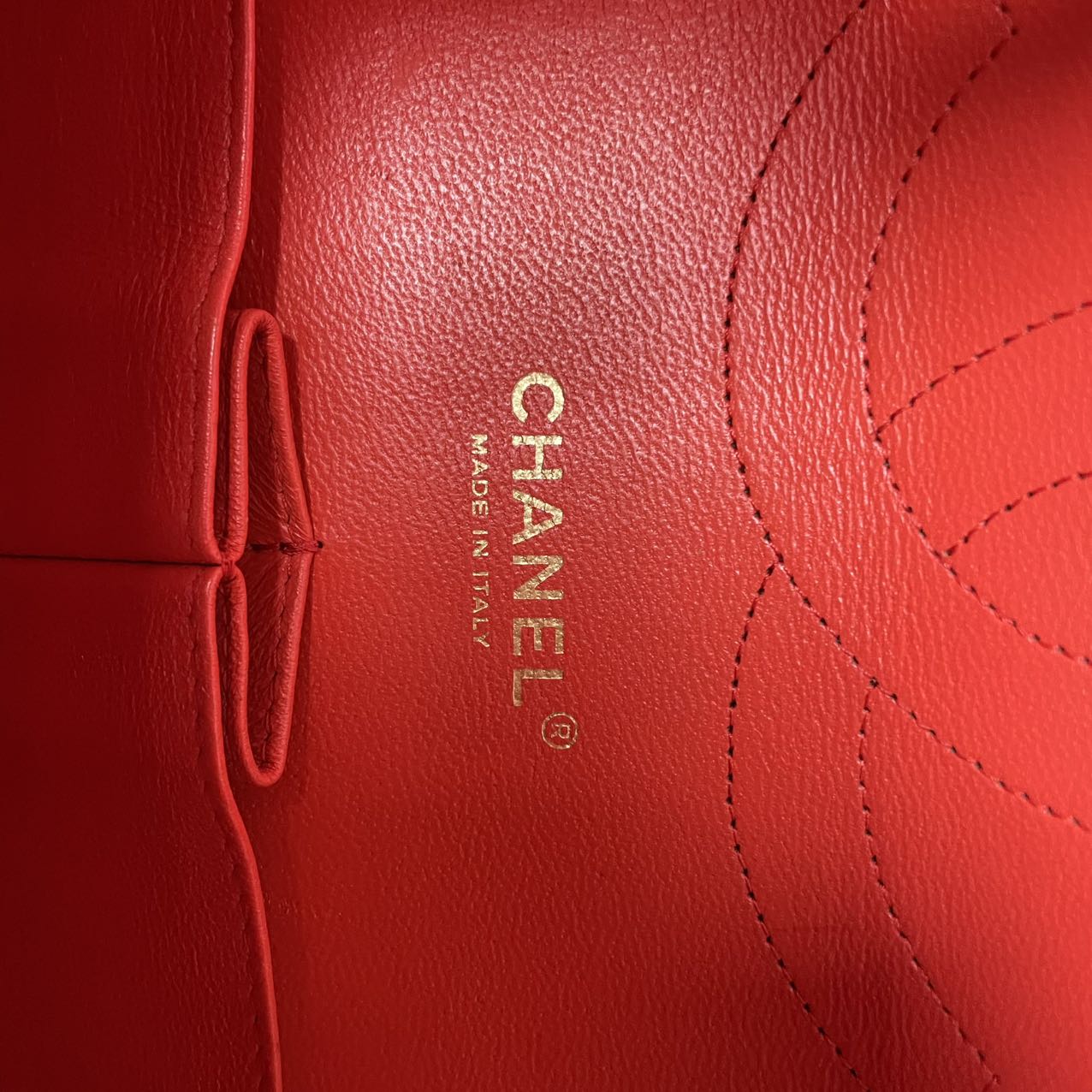 Chanel Classic Jumbo Double Flap Lamb Red 2017