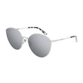 Bottega Veneta Sunglasses Cat Eye Full Rim, Silver Frame and Silver Lens BV0259S002