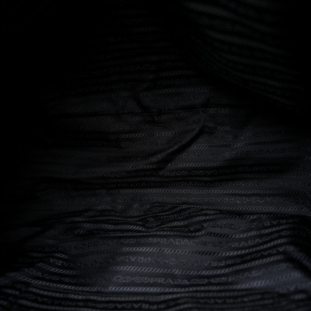 Saffiano Tessuto Nylon Shopping Tote Black