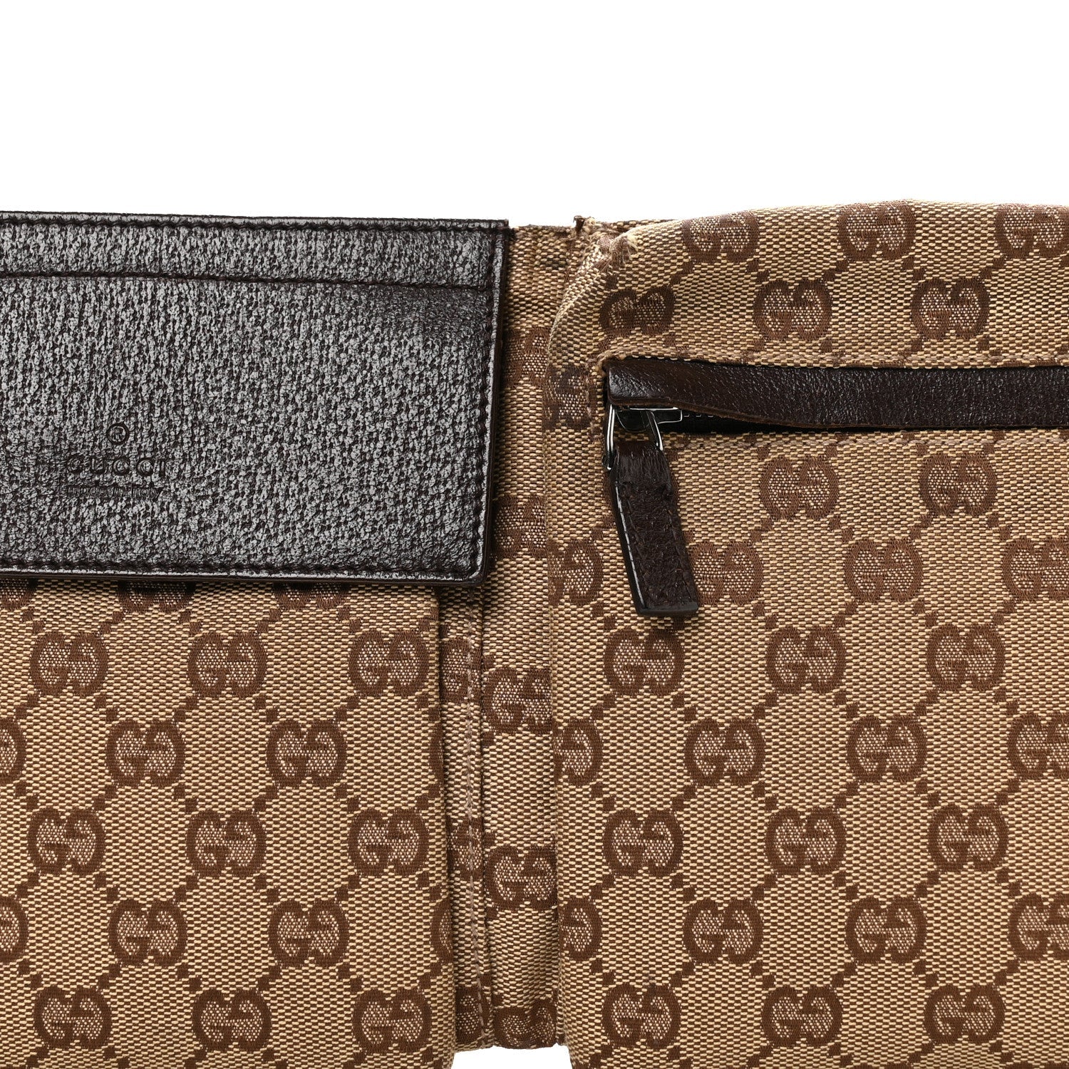 Monogram Web Belt Bag Dark Brown