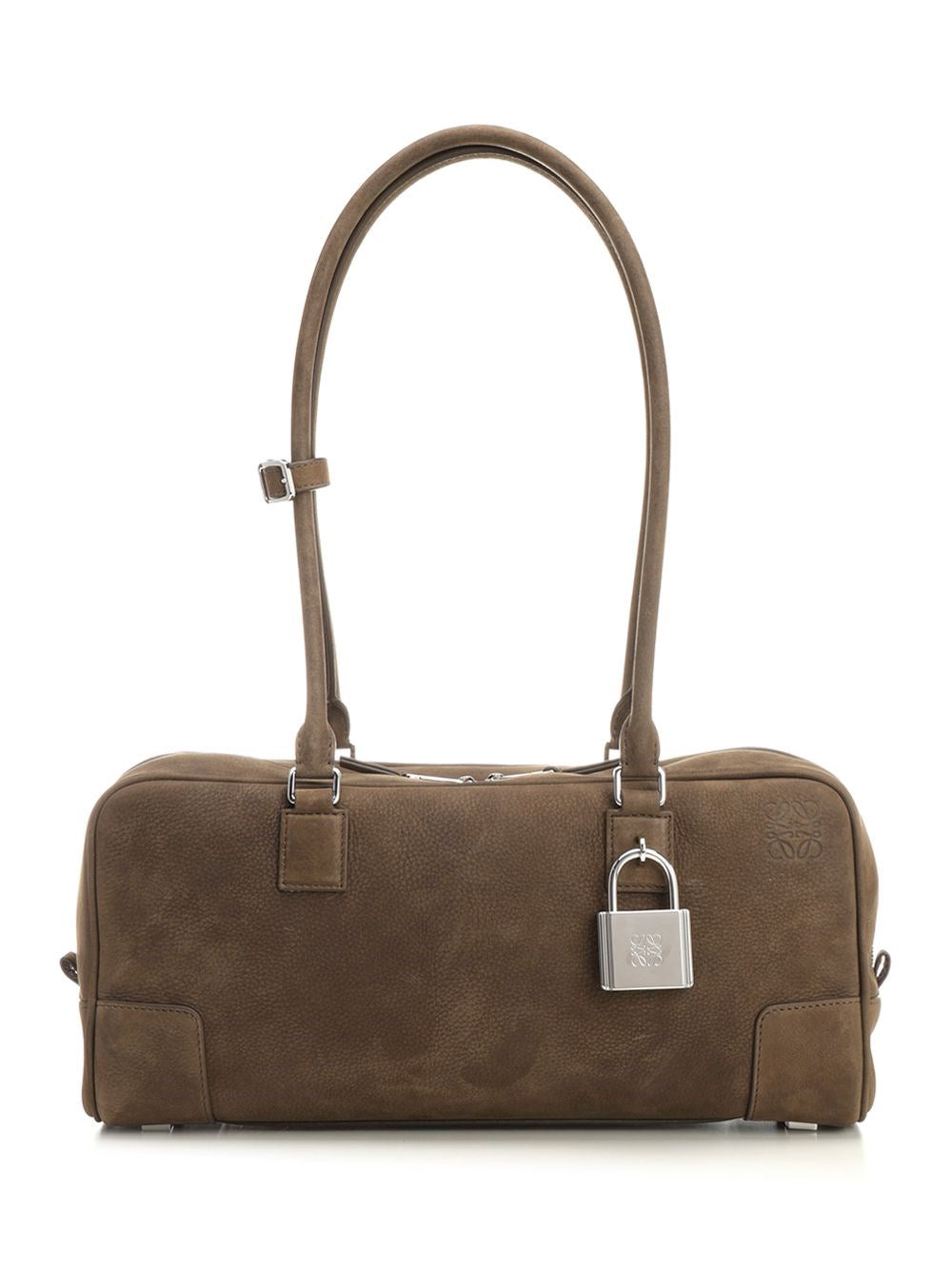 Loewe Women Amazona 31 Cropped Bag In Garnet Nubuck