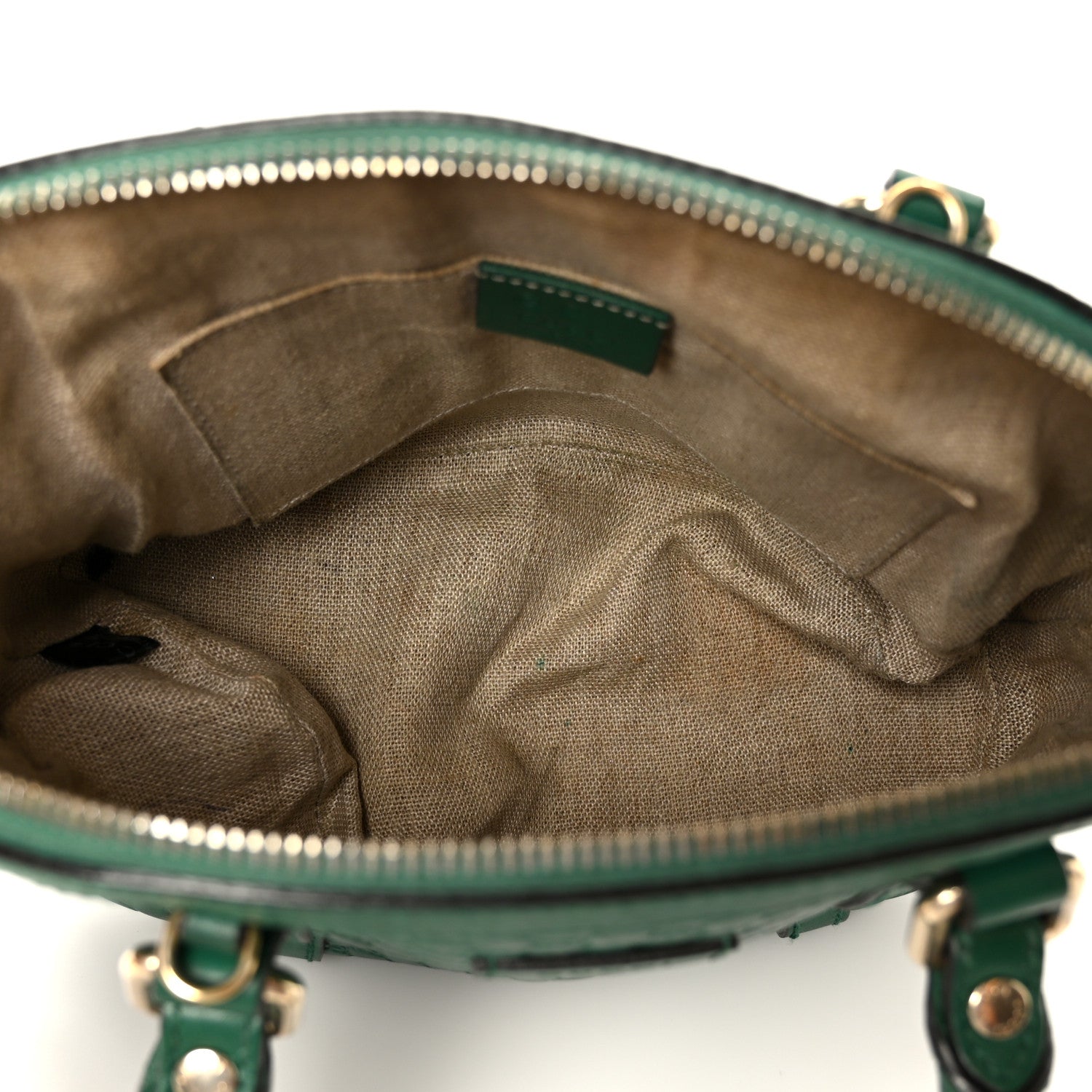 Soft Microguccissima Mini Dome Bag Emerald
