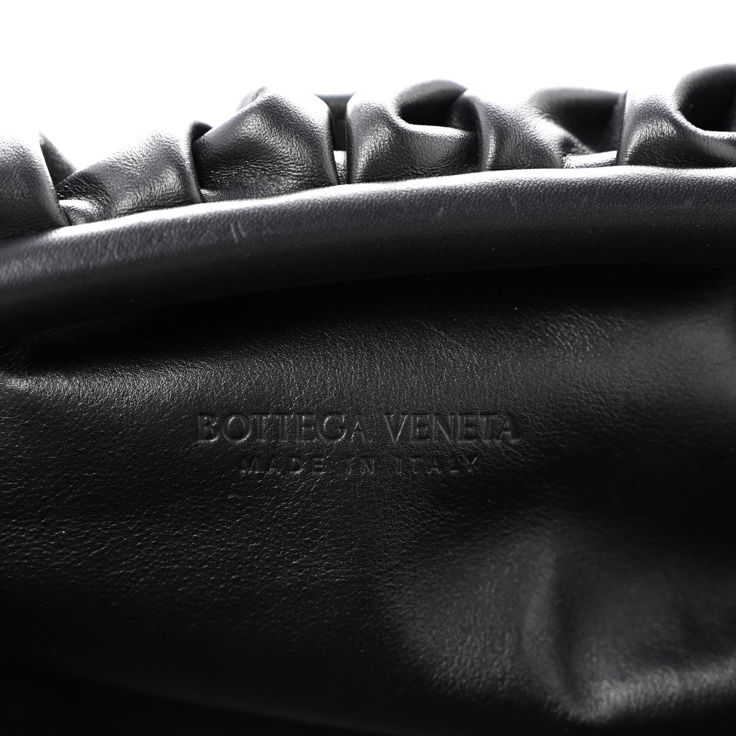 Smooth Butter Calf The Pouch Oversized Clutch Black