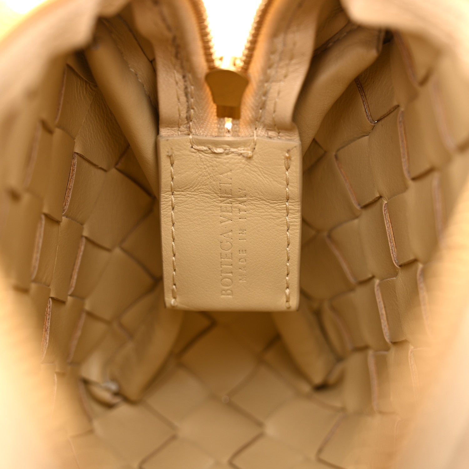 Nappa Intrecciato Mini Loop Camera Bag Porridge