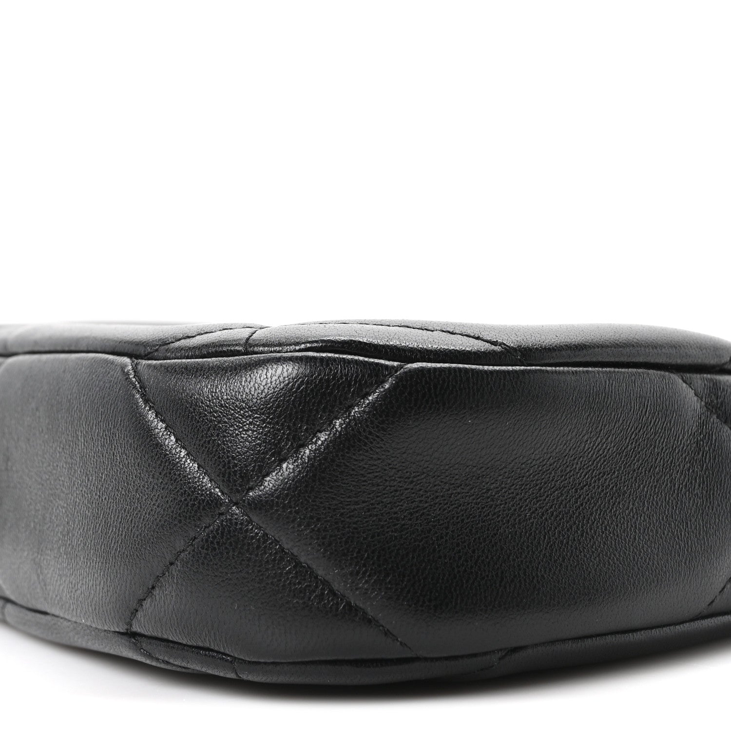 Lambskin Quilted Chanel 19 Hobo Clutch With Chain Black