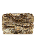 Sequin Medium Single Flap Gold