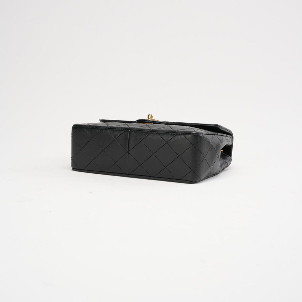 Chanel Vintage Black Mini Square Classic Flap Bag 1991