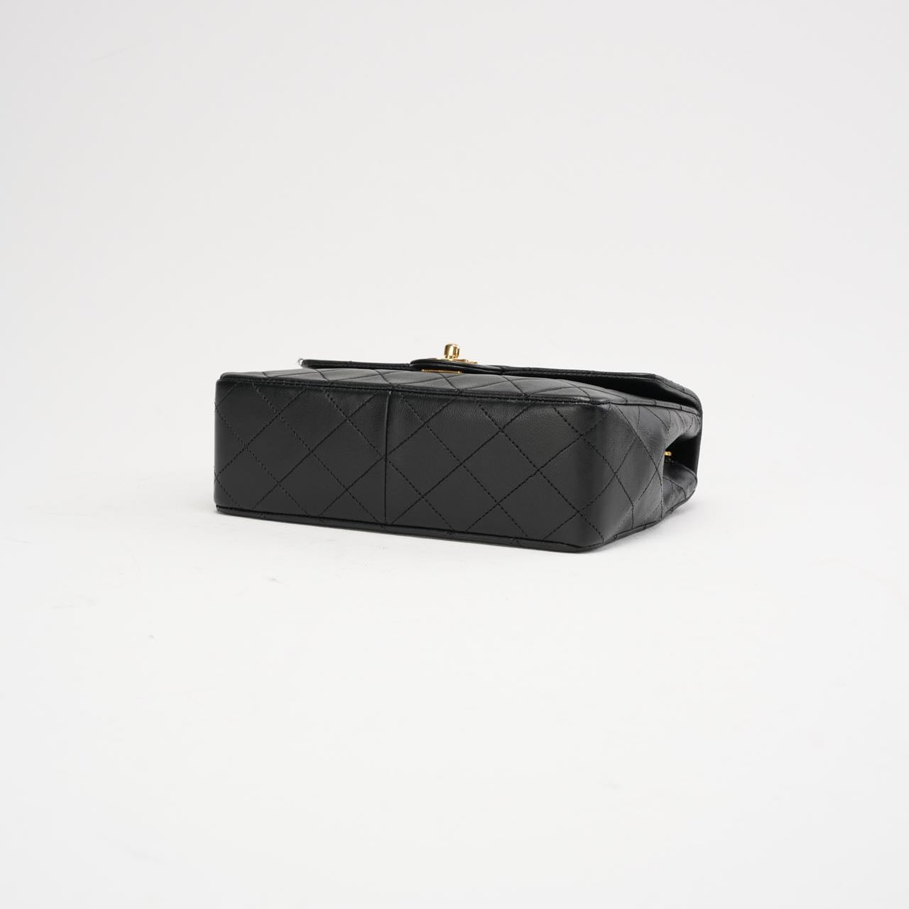Chanel Vintage Black Mini Square Classic Flap Bag 1991