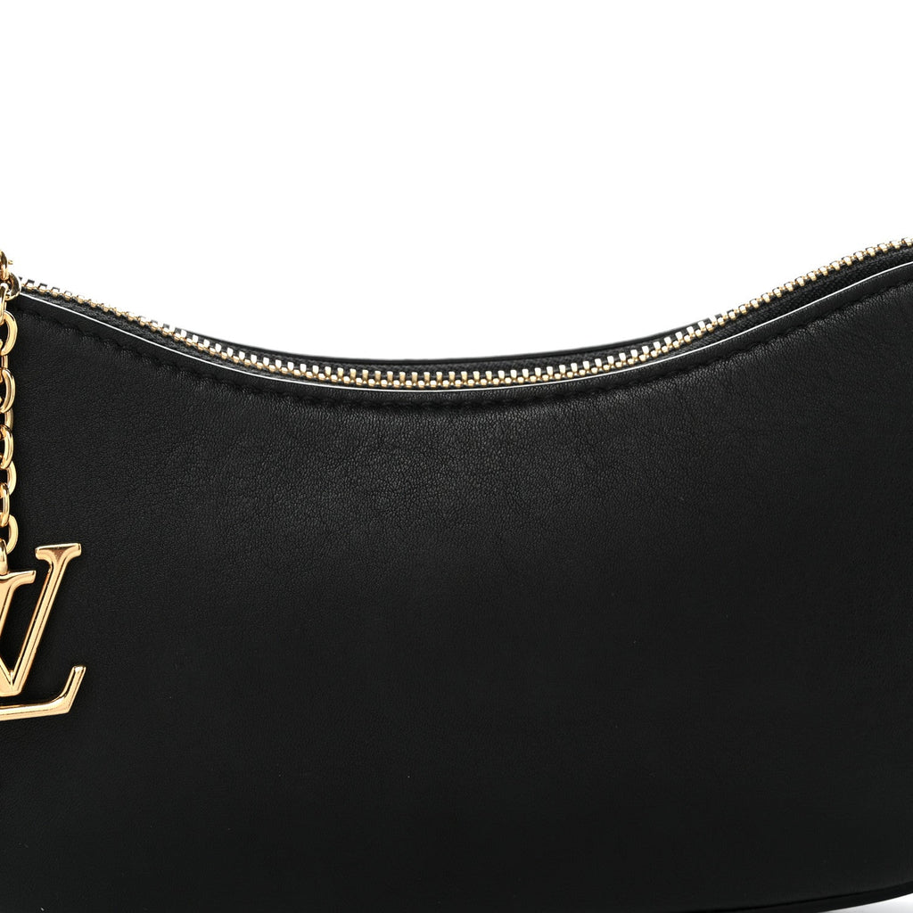 Calfskin LV Bloom Pochette Black
